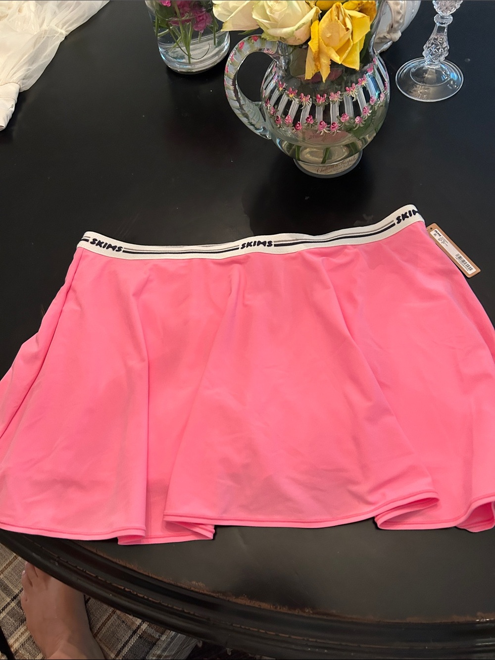 NWT SKIMS Skort
Hot Pink Circle Skirt with Branded Waistband